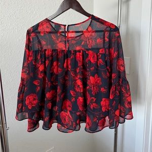 Chiffon floral blouse